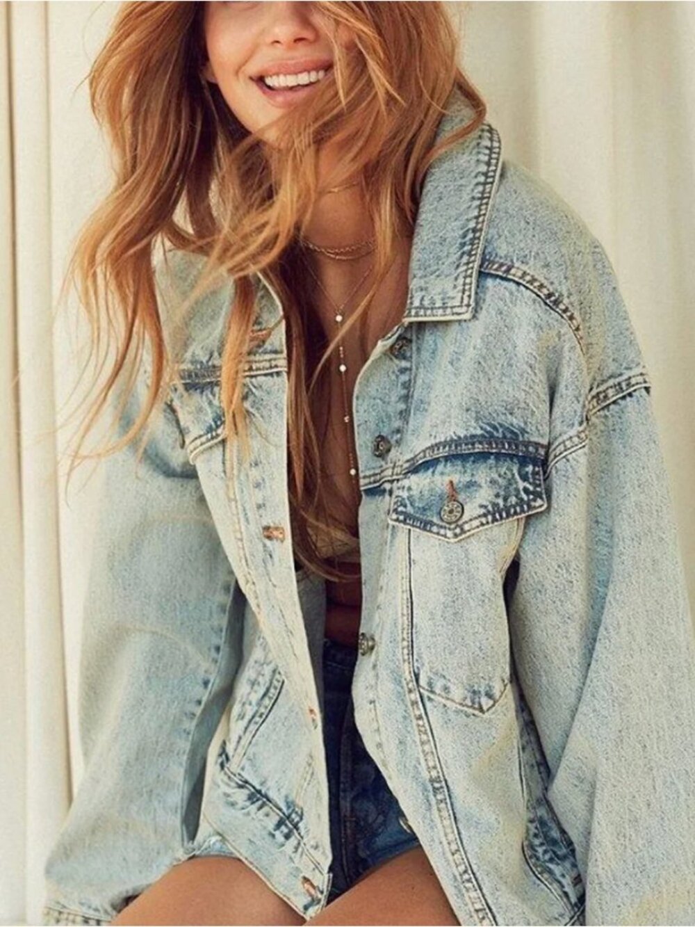 Urban Outfitters BDG Relaxed Denim Trucker Jacket – Light wash